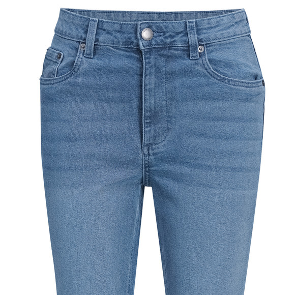 Damen Slim-Jeans mit Used-Waschung