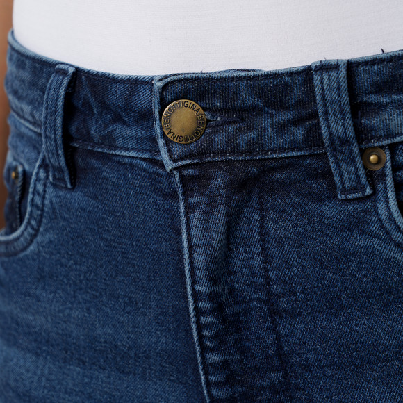 Damen Slim-Jeans mit Used-Waschung