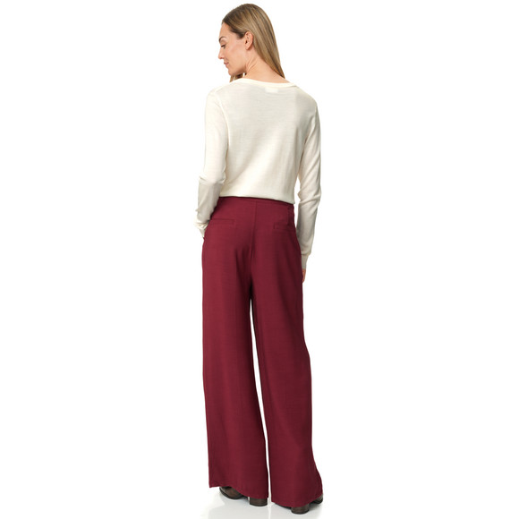 Damen Merino-Langarmshirt mit V-Ausschnitt