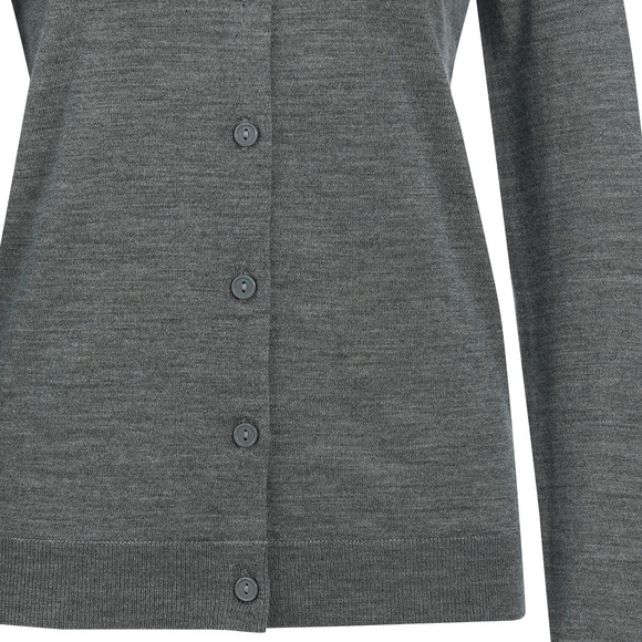 Damen Merino-Strickjacke in Unifarben