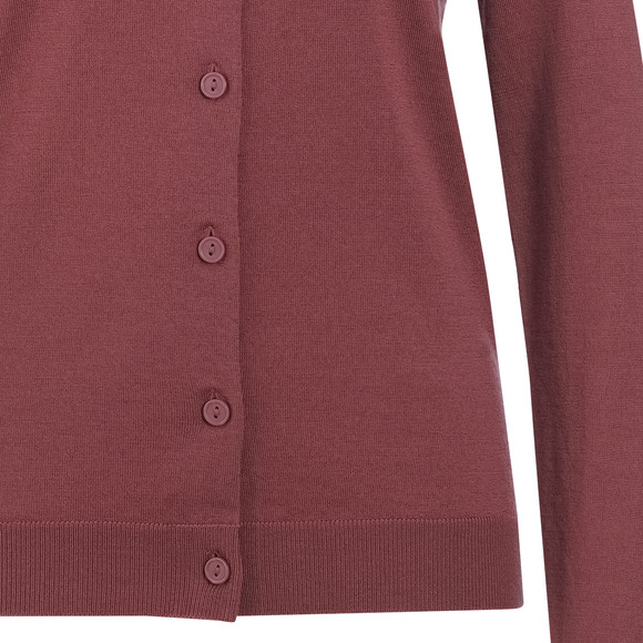 Damen Merino-Strickjacke in Unifarben
