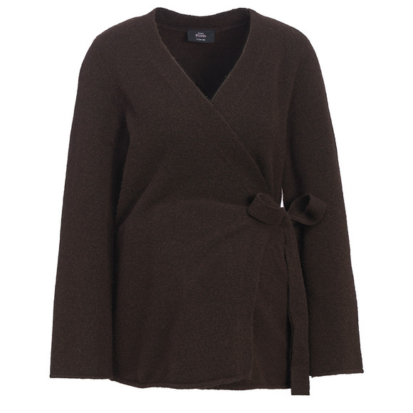 Damen Umstands-Strickjacke mit Bindegürtel