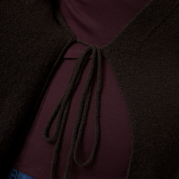 Damen Umstands-Strickjacke mit Bindegürtel