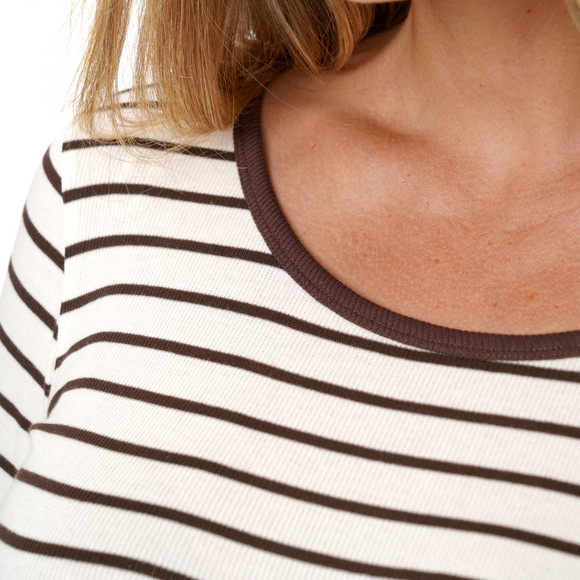 Damen Umstands-Langarmshirt im Ringel-Look