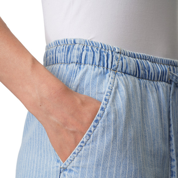 Damen Wide-Leg-Hose in Denim-Optik