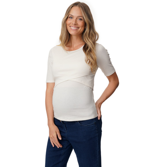 2 Damen Umstands-T-Shirts mit Stillfunktion