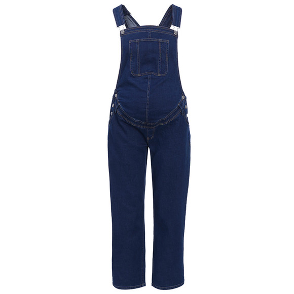 Damen Umstands-Latzhose in Denim-Optik