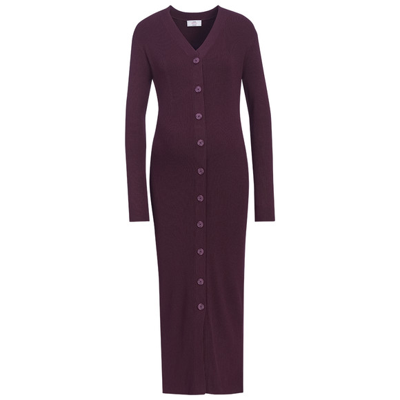 Damen Umstands-Strickkleid mit Knopfleiste