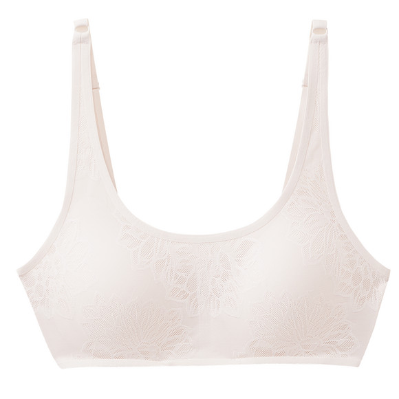 Damen Seamless-Bustier mit zarter Spitze