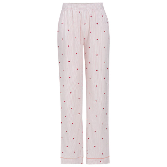 Damen Seersucker-Schlafhose mit Streifen