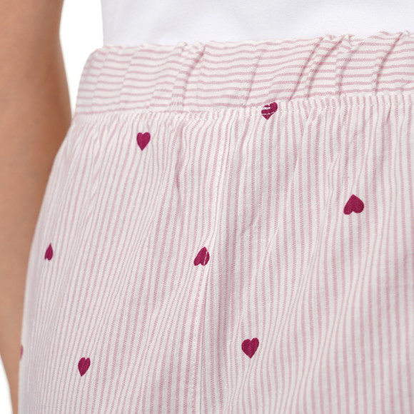 Damen Seersucker-Schlafhose mit Streifen