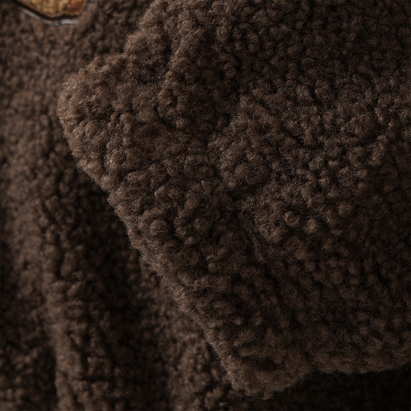 Baby Teddyjacke mit Dackel-Stickerei