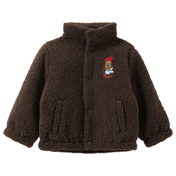 Baby Teddyjacke mit Dackel-Stickerei