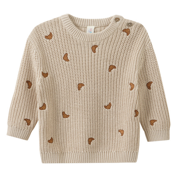Baby Strickpullover mit Stickerei