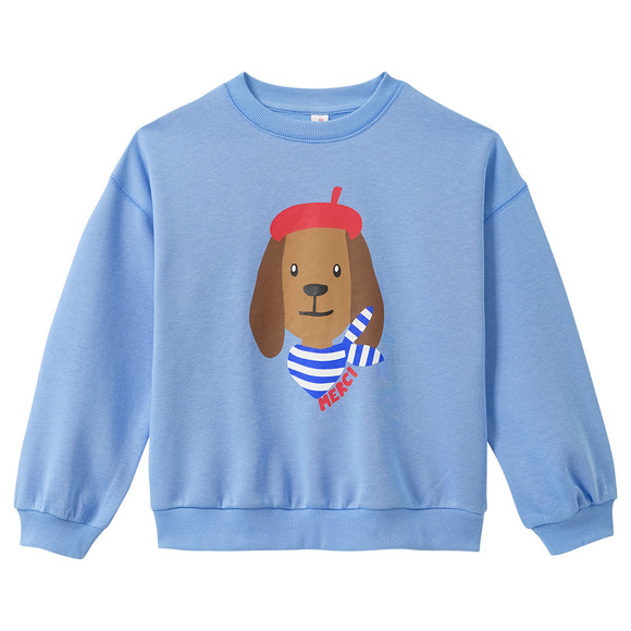 Kinder Sweatshirt mit Dackel-Print