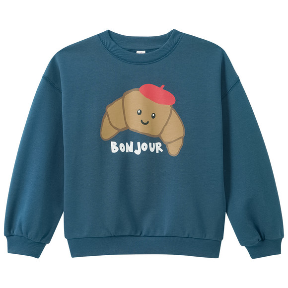 Kinder Sweatshirt mit Crossaint-Print