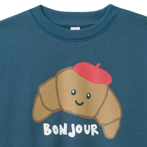 Kinder Sweatshirt mit Crossaint-Print