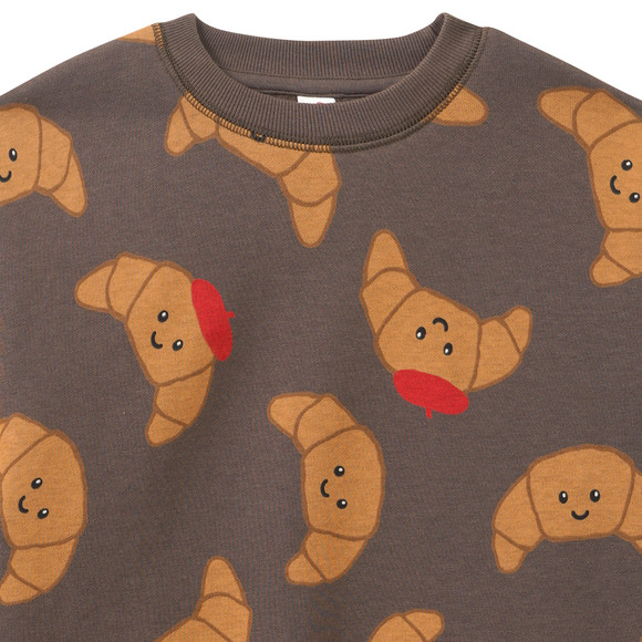 Kinder Sweatshirt mit Crossaint-Print