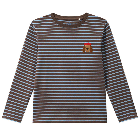 2 Kinder Langarmshirts mit Dackel-Motiven