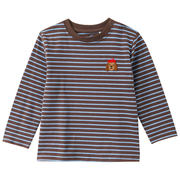 2 Baby Langarmshirts mit Dackel-Motiven
