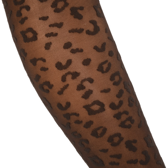 Damen Feinstrumpfhose mit Leo-Muster 30 DEN