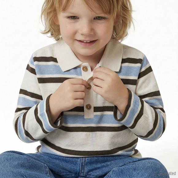 Jungen Poloshirt mit Streifen