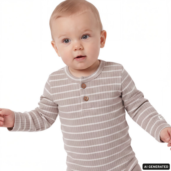 Baby romper met lange mouwen