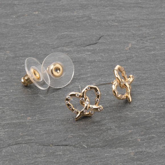 Damen Ohrstecker in Brezel-Form