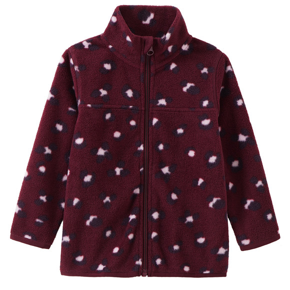 Mädchen Fleecejacke mit Leo-Muster