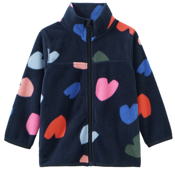 Mädchen Fleecejacke mit Herzen