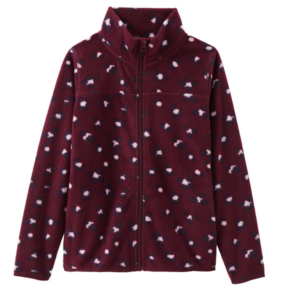 Mädchen Fleecejacke mit Leo-Muster