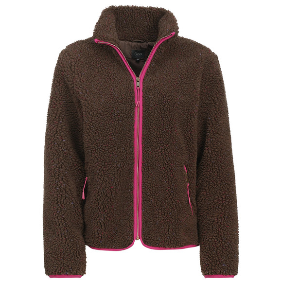 Damen Teddyjacke mit Reißverschluss