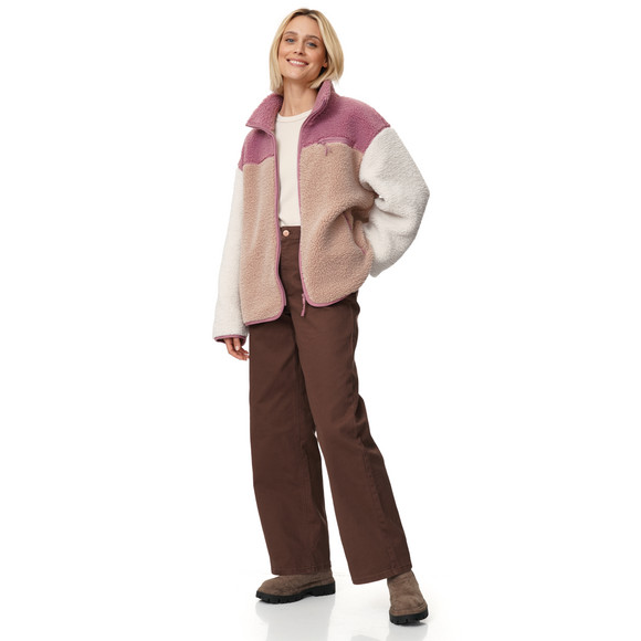 Damen Teddyjacke mit Reißverschluss