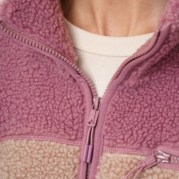 Damen Teddyjacke mit Reißverschluss