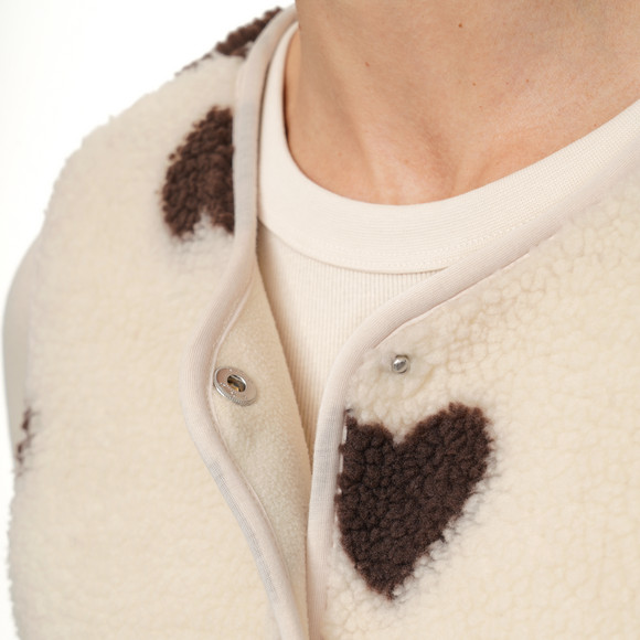 Damen Teddyweste mit Knopfleiste