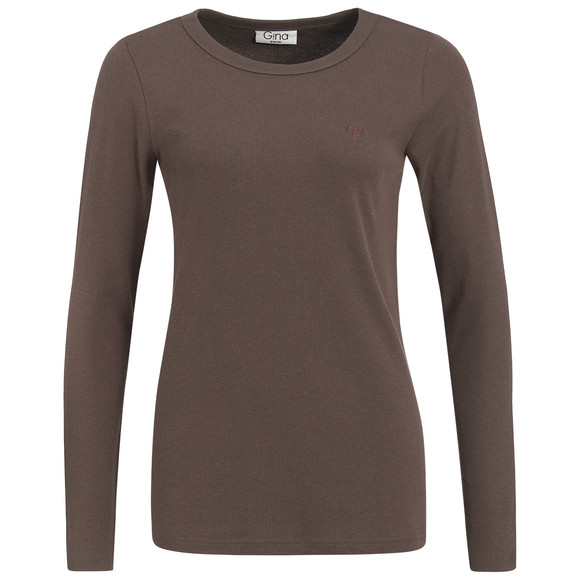 Damen Langarmshirt aus Feinripp