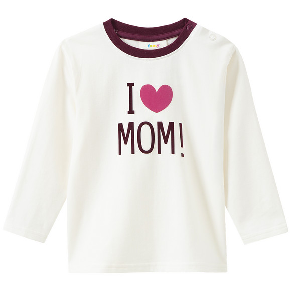 Baby Langarmshirt mit Flock-Print