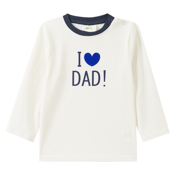 Baby Langarmshirt mit Flock-Print