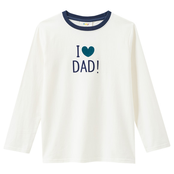 Kinder Langarmshirt mit Flock-Print