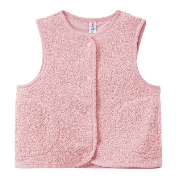 Teddy-gilet voor meisjes met knoopsluiting