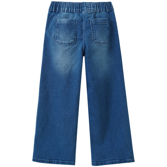 Mädchen Wide-Leg-Jeans mit Knopf