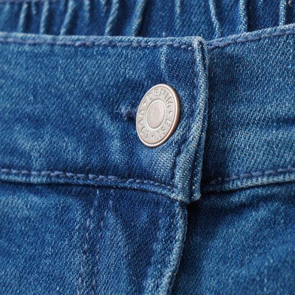 Mädchen Wide-Leg-Jeans mit Knopf