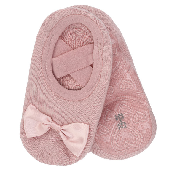 2 Paar Mädchen Stoppersocken mit Schleife