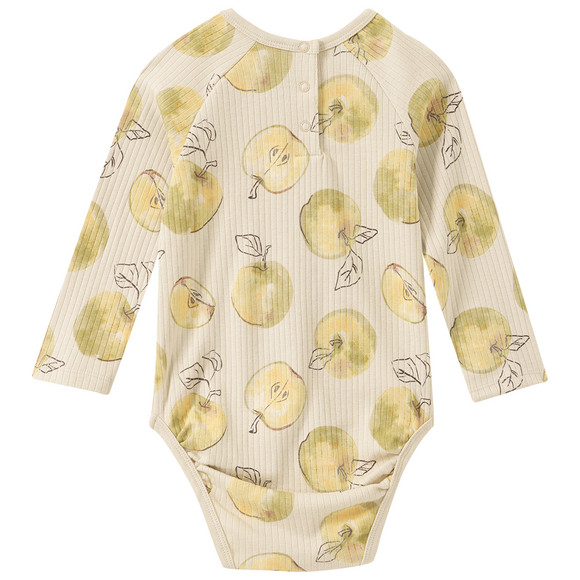 2 Baby Langarmbodys mit Rippstruktur