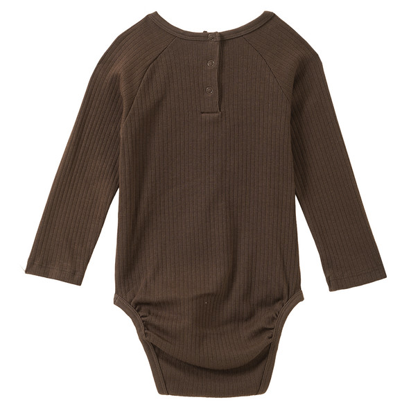 2 Baby Langarmbodys mit Rippstruktur