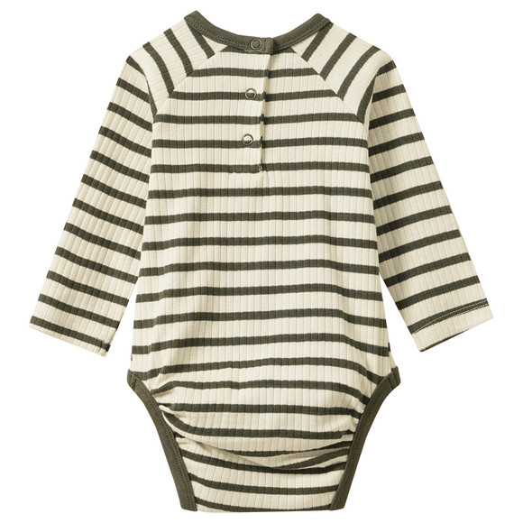 2 Baby Langarmbodys mit Rippstruktur
