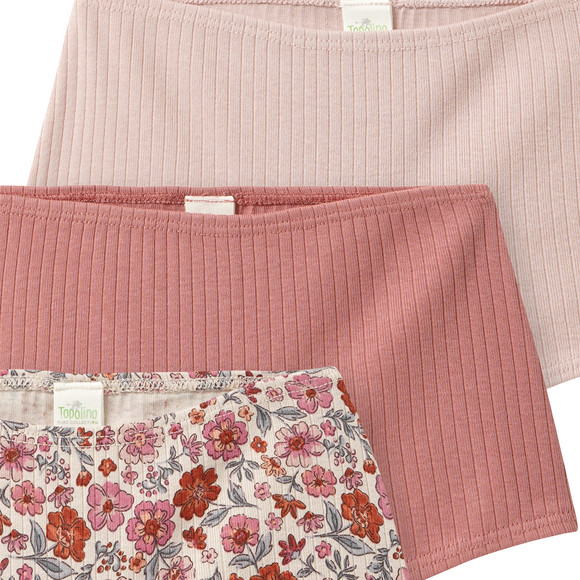 3 Mädchen Pantys mit Rippstruktur