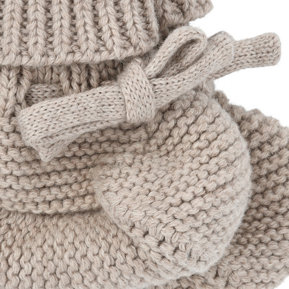 1 Paar Newborn Strickschühchen mit Schnürung