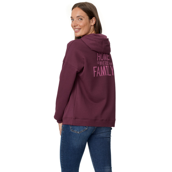 Damen Hoodie mit Flock-Print