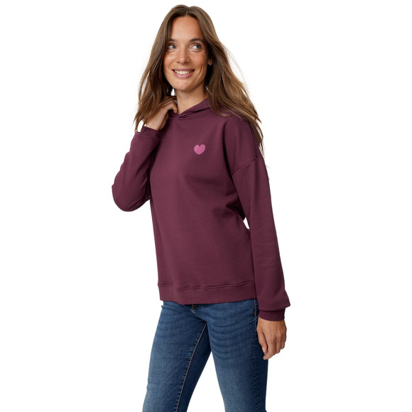 Damen Hoodie mit Flock-Print